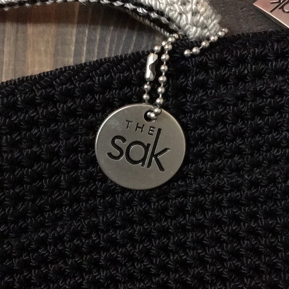 The Sak Black Gray Round Crochet Purse - Picture 5 of 8